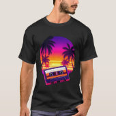 Retro Cassette Sunset T-Shirt (Vorderseite)
