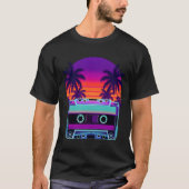 Retro Cassette Sunset T-Shirt (Vorderseite)