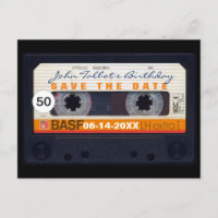 Retro Cassette Tape 50. Geburtstag Save the Date P