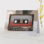 RETRO CASSETTE TAPE GEBURTSTAG GREETING CARDS KARTE (Gelbe Blume)