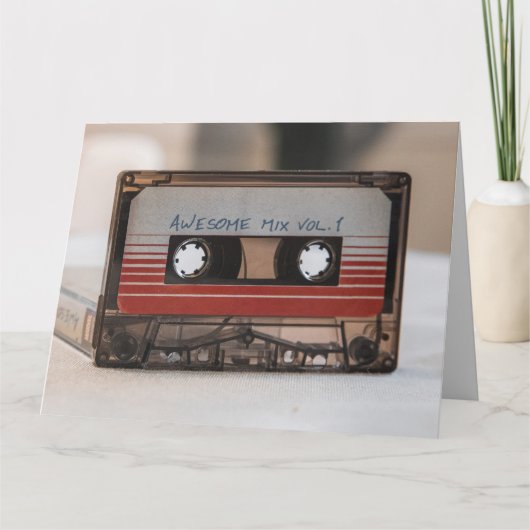 RETRO CASSETTE TAPE GEBURTSTAG GREETING CARDS KARTE (Vorderseite)