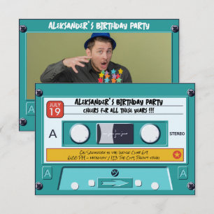 Retro Cassette Tape Geburtstagsaufruf Einladung