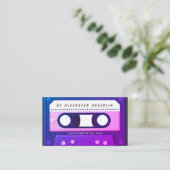 Retro Cassette Tape Music DJ Business Card Visitenkarte (Stehend Vorderseite)
