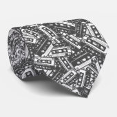 Retro Cassette Tape Muster Neck Tie Krawatte (Gerollt)