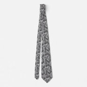 Retro Cassette Tape Muster Neck Tie Krawatte (Rückseite)