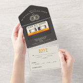 Retro Cassette Tape Oldie, aber Goodie Wedding All In One Einladung (Abreißen)