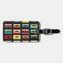 Retro Cassette Tape Pattern – Vintage Music Gepäckanhänger