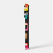 Retro Cassette Tape Pattern – Vintage Music  iPhone Hülle (Linke Seite)