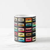 Retro Cassette Tape Pattern – Vintage Music  Kaffeetasse (Mittel)