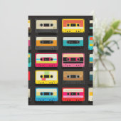 Retro Cassette Tape Pattern – Vintage Music Karte (Stehend Vorderseite)