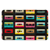 Retro Cassette Tape Pattern – Vintage Music  Magnet (Horizontal)