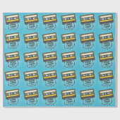 Retro Cassette Tape Pop Art Comic Hochzeit Geschenkpapier (Flach)