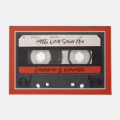 Retro Cassette Tape Red Black Fußmatte (Vorderseite)