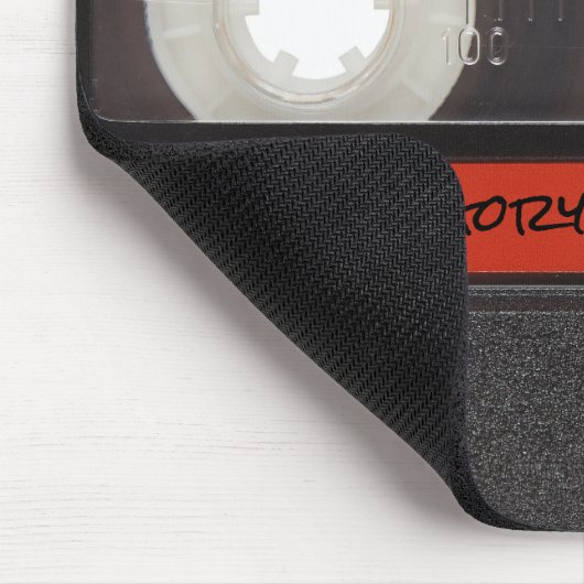 Retro Cassette Tape Red Black Mousepad (Ecke)