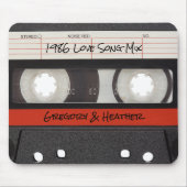 Retro Cassette Tape Red Black Mousepad (Vorne)