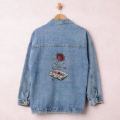Retro Cassette Tape Rose Personalized Name  Jeansjacke (Hangar)
