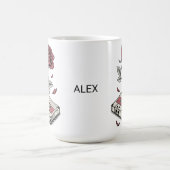 Retro Cassette Tape Rose Personalized Name Kaffeetasse (Mittel)