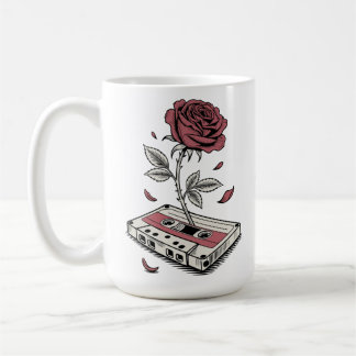 Retro Cassette Tape Rose Personalized Name  Kaffeetasse