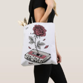 Retro Cassette Tape Rose Personalized Name  Tasche (Von Nahem)