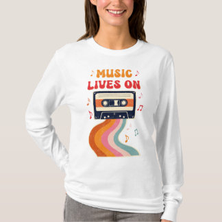 Retro Cassette Tape Shirt - Musik lebt auf Vintag