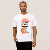 Retro Cassette Tape Shirt - Musik lebt auf Vintag (Vorne ganz)