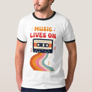 Retro Cassette Tape Shirt - Musik lebt auf Vintag