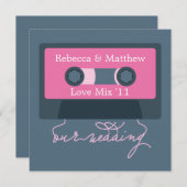 Retro Cassette Tape Wedding Einladung (Vorne/Hinten)