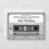 Retro Cassette Tape Wedding Einladung (Vorderseite)