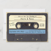 Retro Cassette Tape Wedding Invitation Einladung (Vorderseite)
