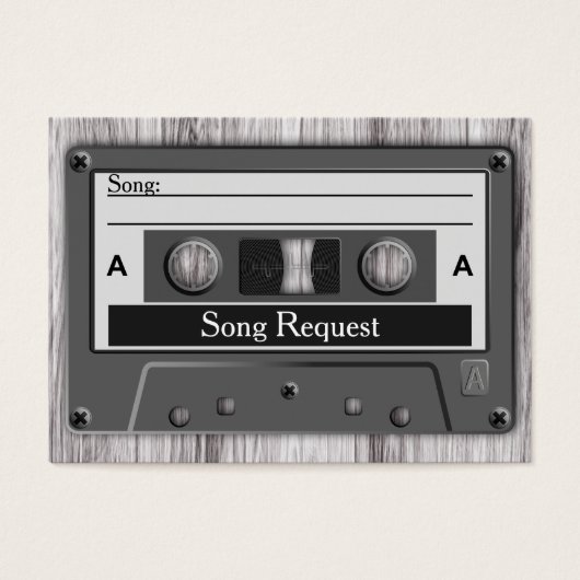 Retro Cassette Tape Wedding Song Anfrage (Vorderseite)