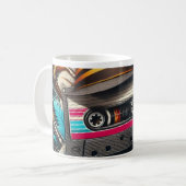 Retro Cassette Tasse - Vintages Musikdesign (Vorderseite Links)