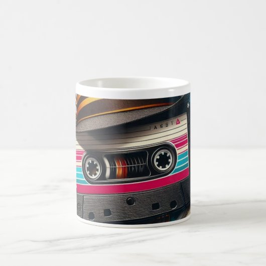 Retro Cassette Tasse - Vintages Musikdesign (Mittel)