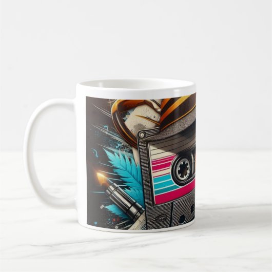 Retro Cassette Tasse - Vintages Musikdesign (Links)