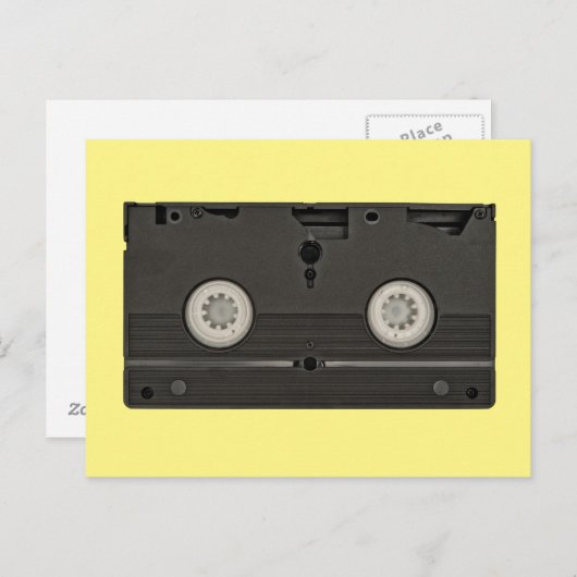 Retro Cassette VHS-Tape-Foto Postkarte (Vorne/Hinten)