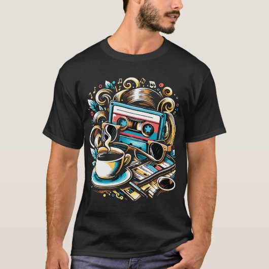 Retro Cassette Vibes T-Shirt (Vorderseite)