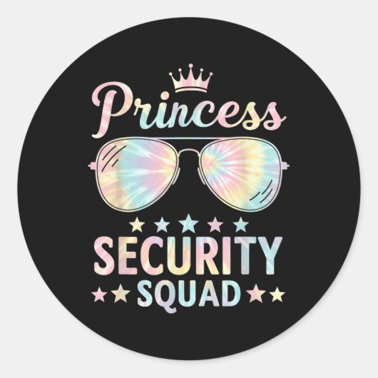 Retro Castle passend zum Princess Security Protect Runder Aufkleber (Vorderseite)
