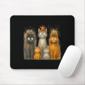 Retro Cat Art Crazy Funny Kitten Gift Men Women Bo Mousepad (Mit Mouse)