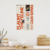 Retro Cat Art Exhibition Poster NYC Feline Show (Küche)