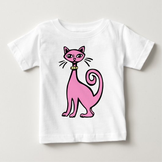 Retro Cat - Baby (F&B Designs) - Individuell angep Baby T-shirt (Vorderseite)