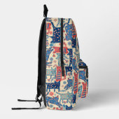 Retro Cat Backpack Bedruckter Rucksack (Links)
