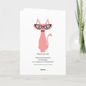 Retro Cat Birthday Grußkarte Karte (Rückseite)