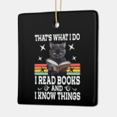 Retro Cat Books The Reader Halloween Reading Gesch Keramikornament (Links)