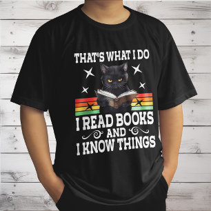 Retro Cat Books The Reader Halloween Reading Gesch T-Shirt