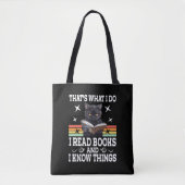 Retro Cat Books The Reader Halloween Reading Gesch Tasche (Vorderseite)