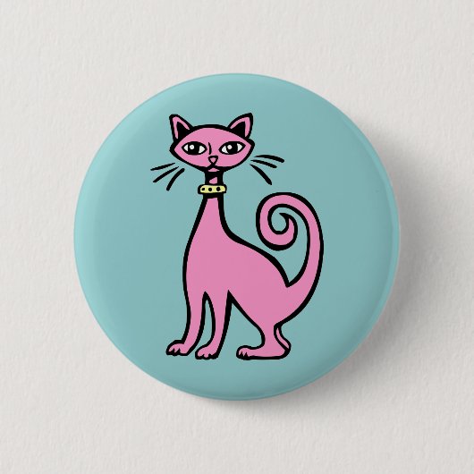 Retro Cat Button (Vorderseite)