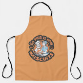 Retro Cat Chef Maiscuits Baking Art Schürze (Vorderseite)