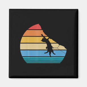 Retro Cat Climbing Vintages Geschenk Roc Magnet