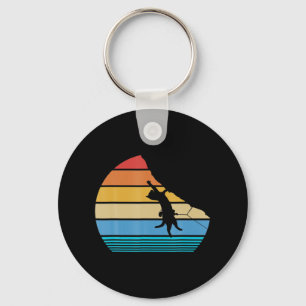 Retro Cat Climbing Vintages Geschenk Roc Schlüsselanhänger