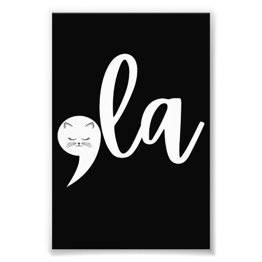 Retro Cat Comma La Kamala Harris 2024 Wahl Fotodruck (Vorne)