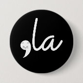 Retro Cat Comma La Kamala Harris für den Präsident Button (Vorderseite)